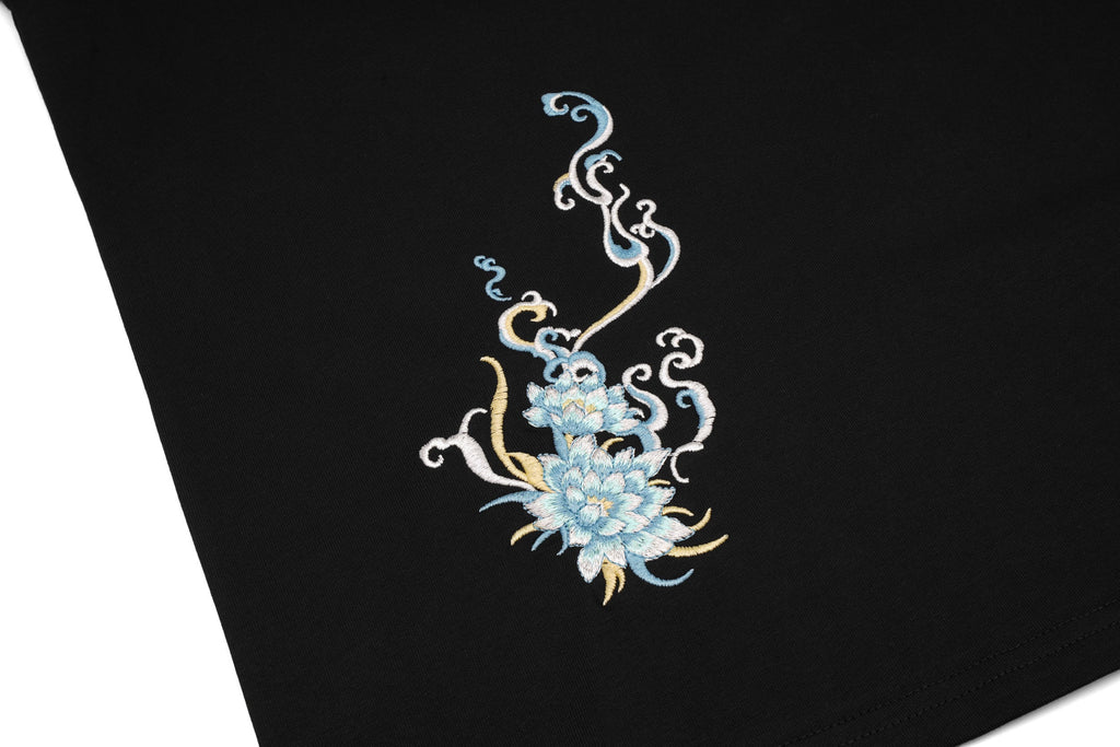 Unisex Blue Kirin Embroidered Tee