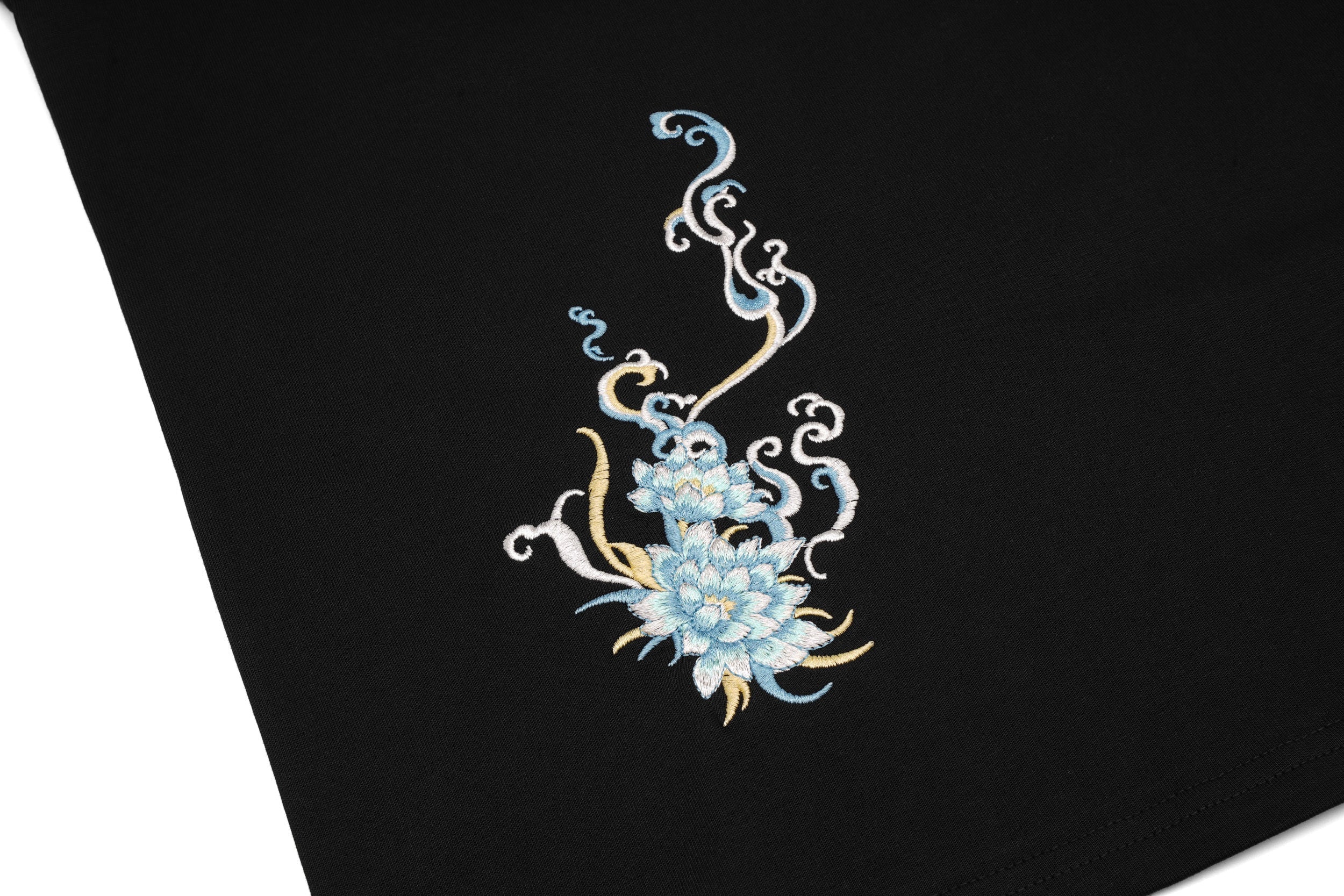 Unisex Blue Kirin Embroidered Tee