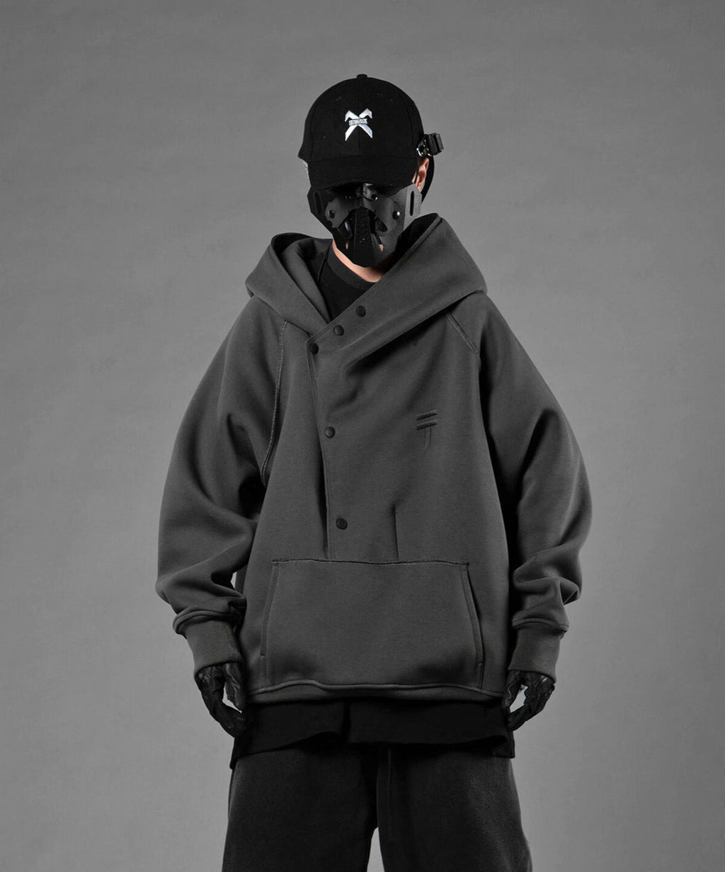 Unisex Grey Layered Hoodie
