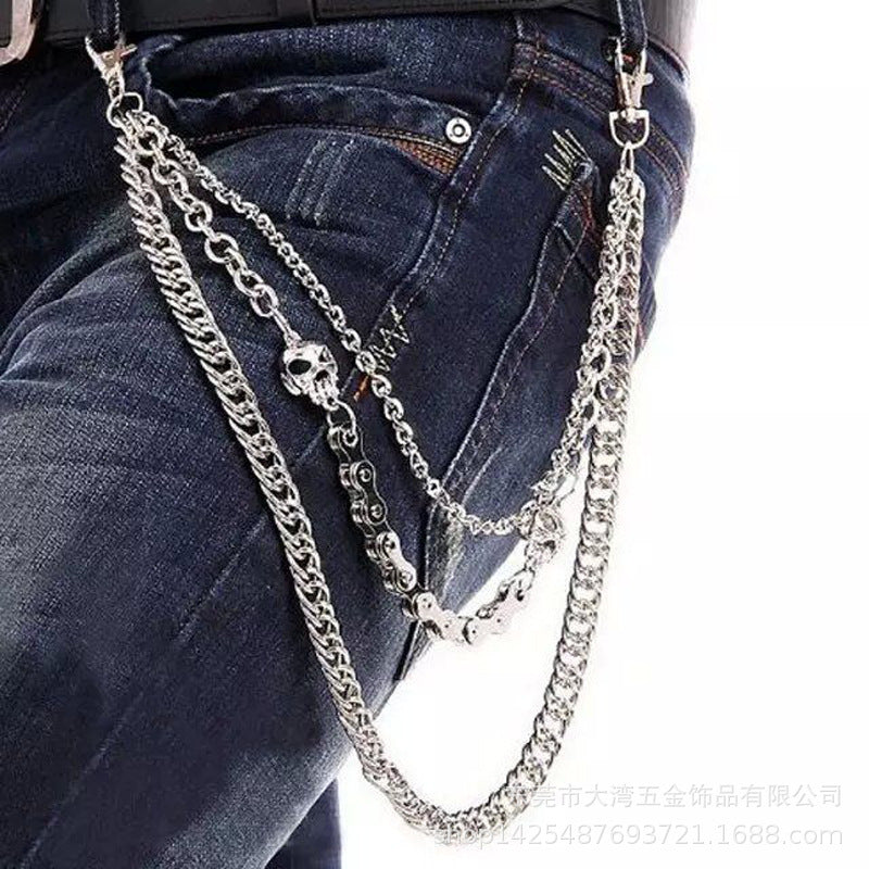 Triple-layer Skull Trouser Chain