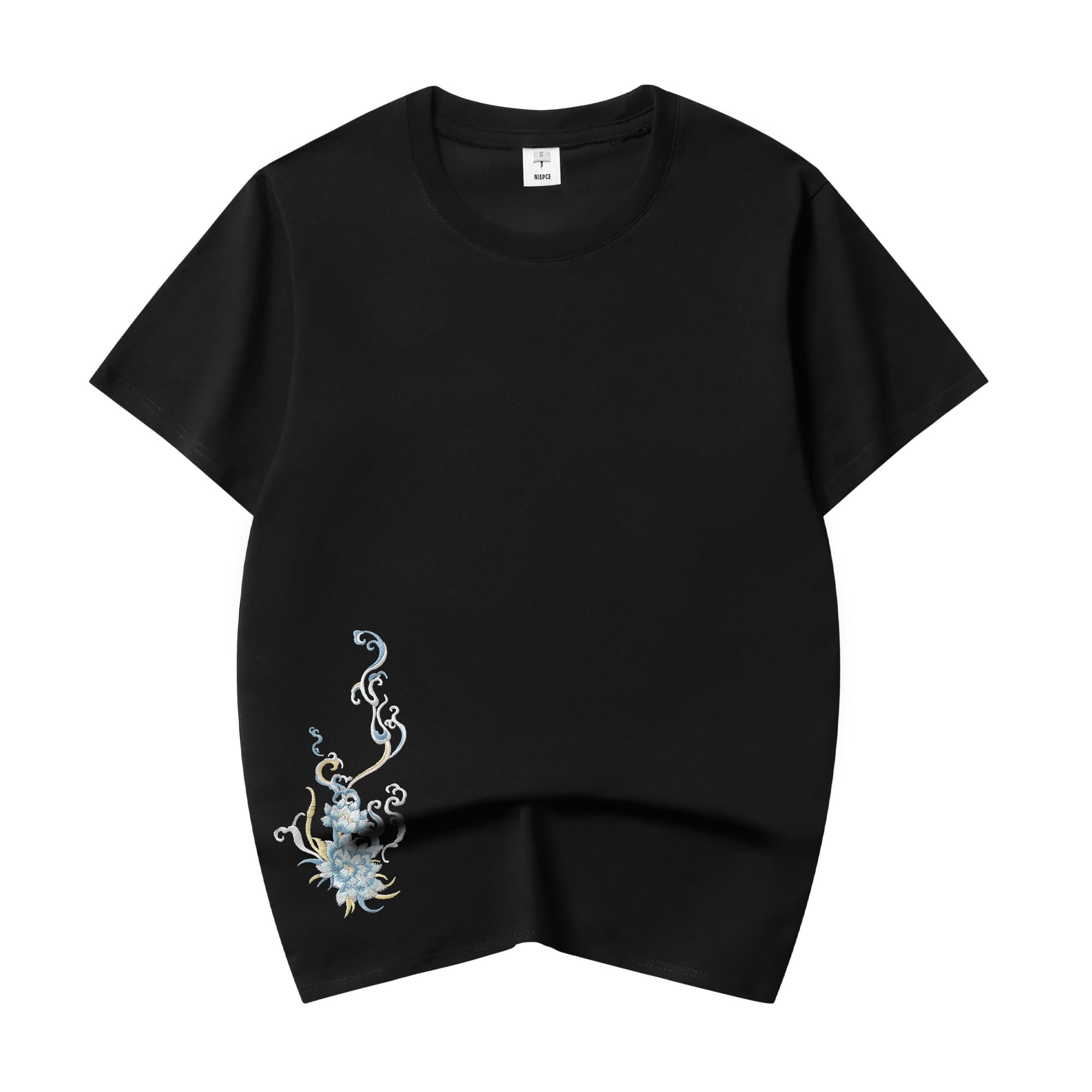 Unisex Blue Kirin Embroidered Tee