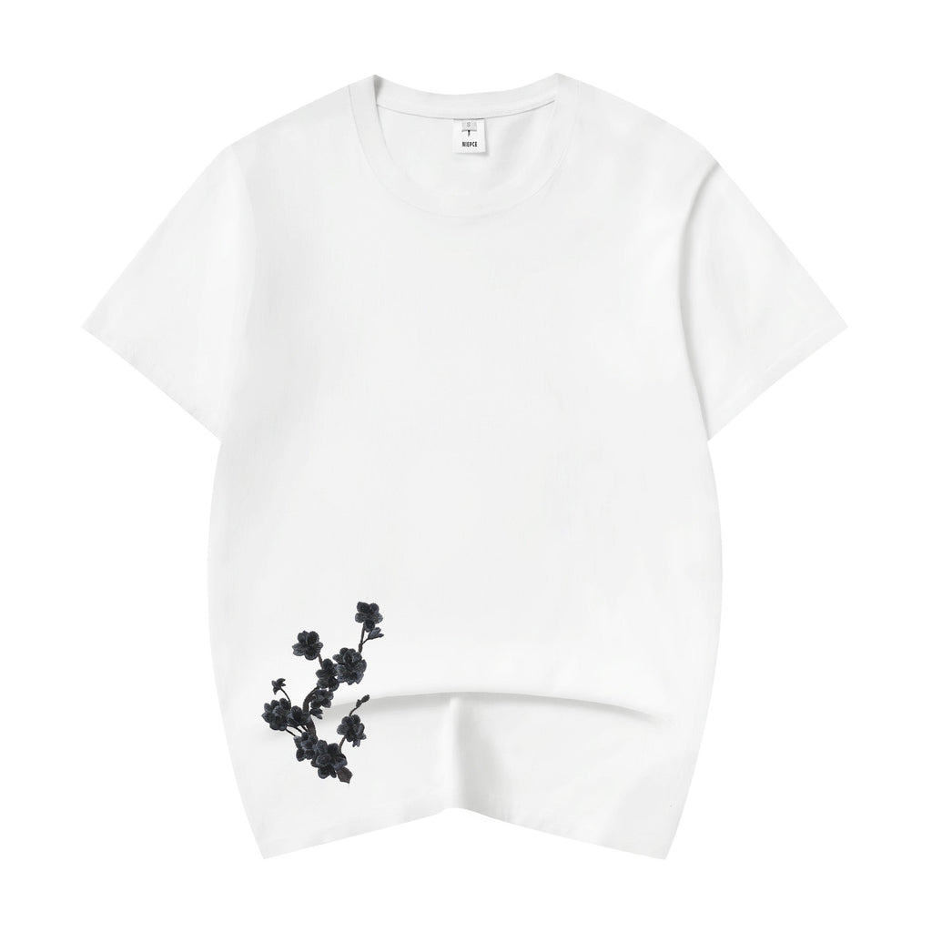 Unisex Moon Fox Embroidered Tee