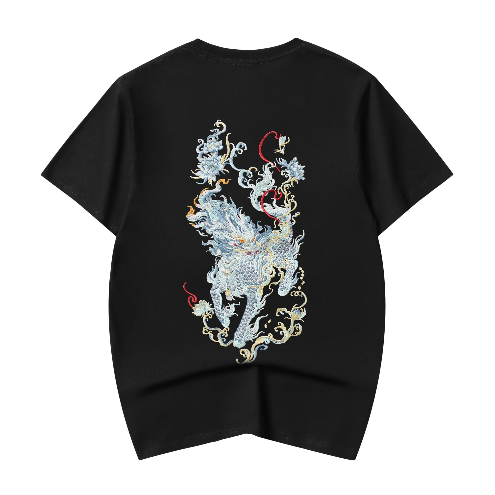 Unisex Blue Kirin Embroidered Tee