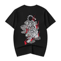 Unisex White Cloud Tiger Embroidered Tee