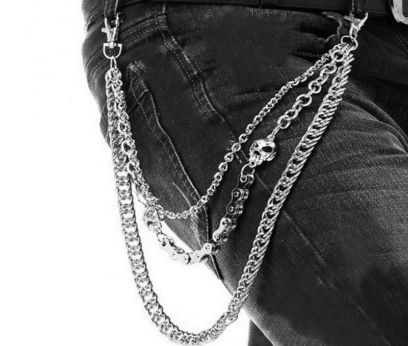 Triple-layer Skull Trouser Chain