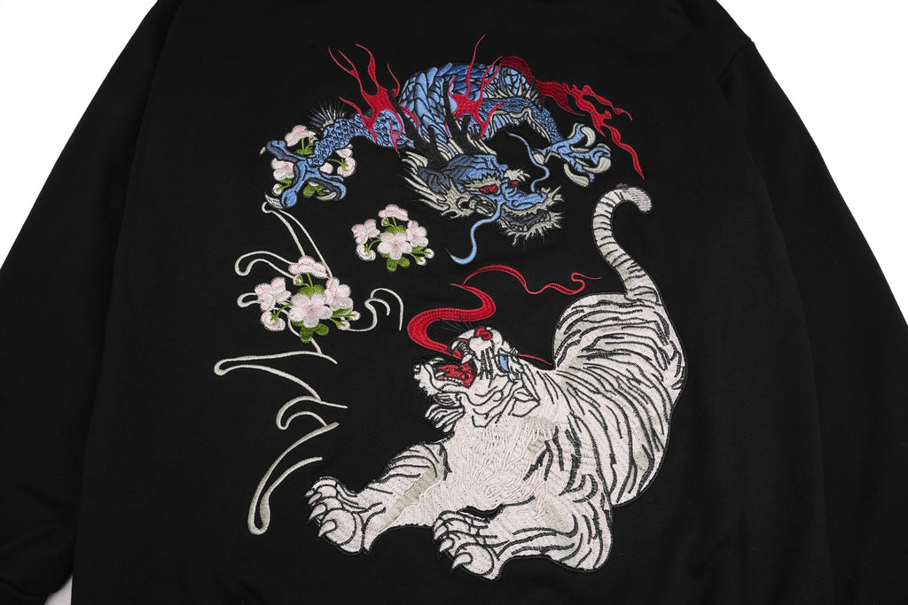 Unisex War of Beasts Embroidered Hoodie