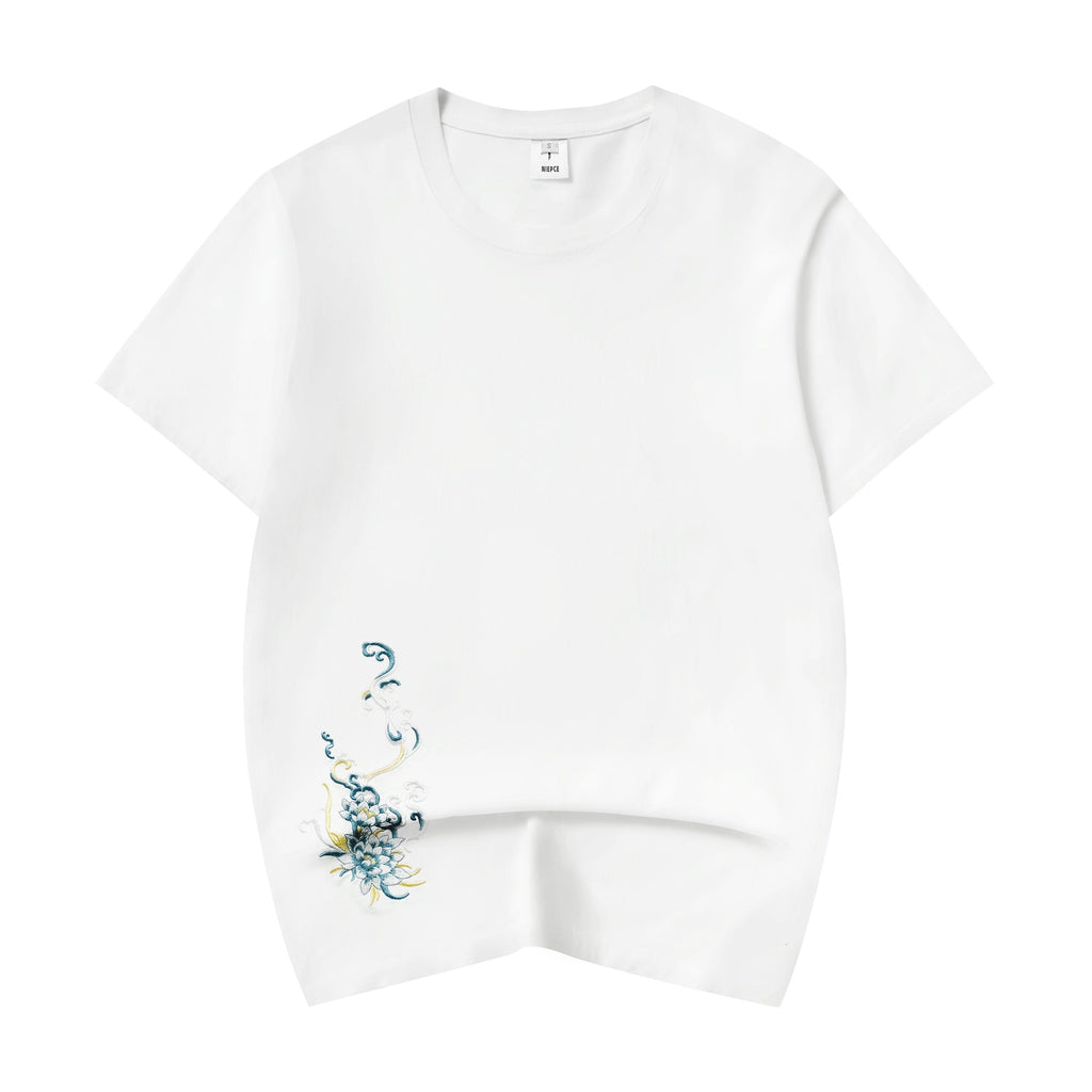 Unisex Blue Kirin Embroidered Tee