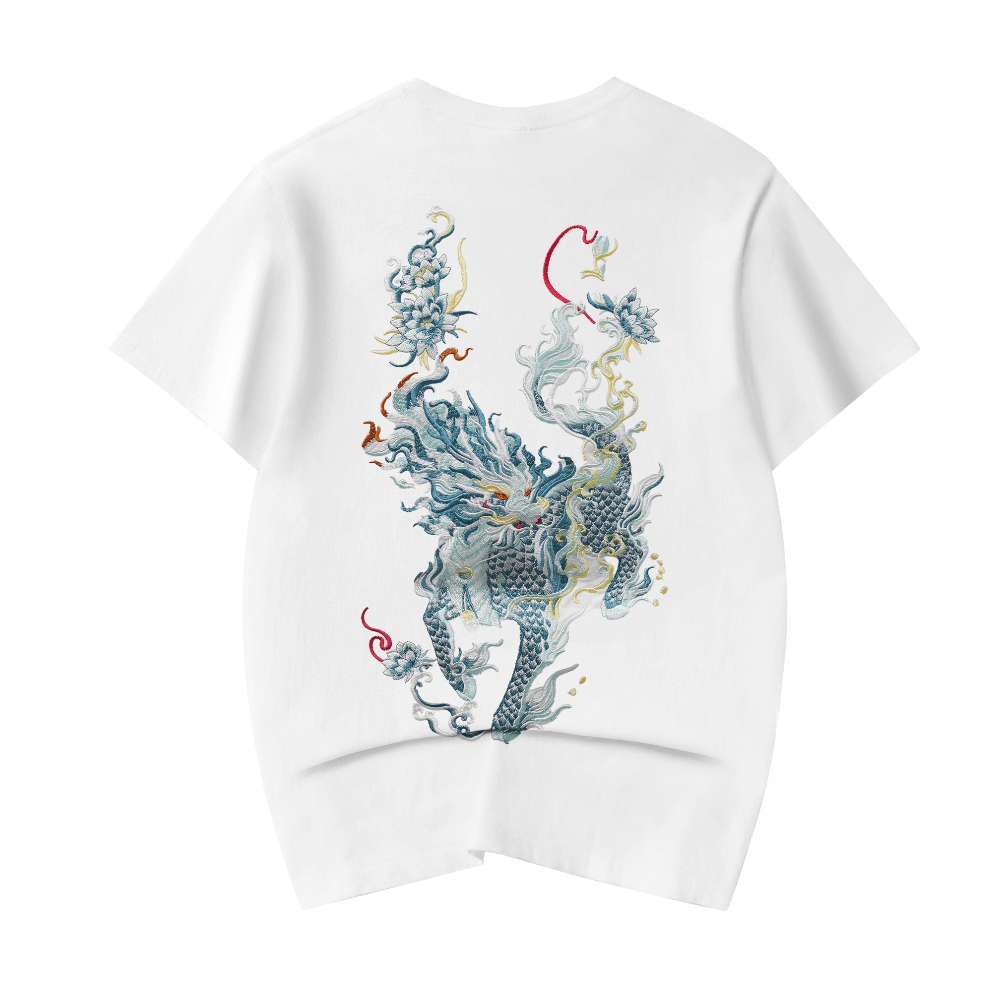 Unisex Blue Kirin Embroidered Tee