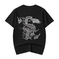 Unisex Grey Dragon Embroidered Tee