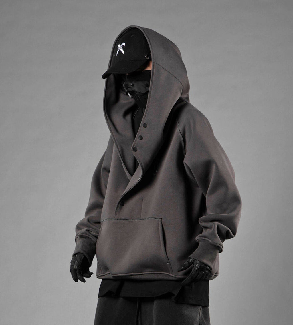 Unisex Grey Layered Hoodie