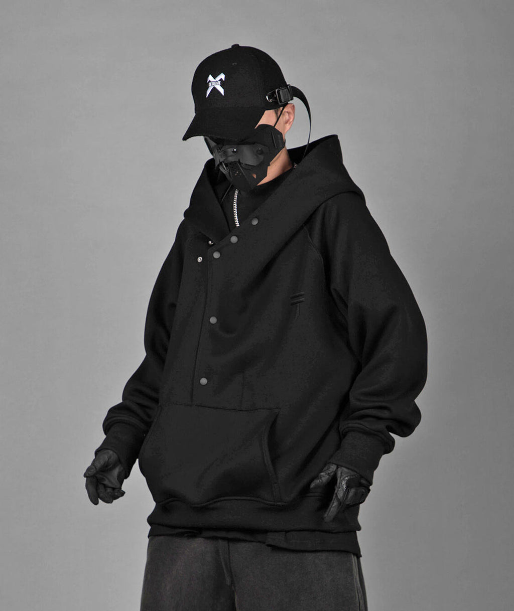 Unisex Black Layered Hoodie