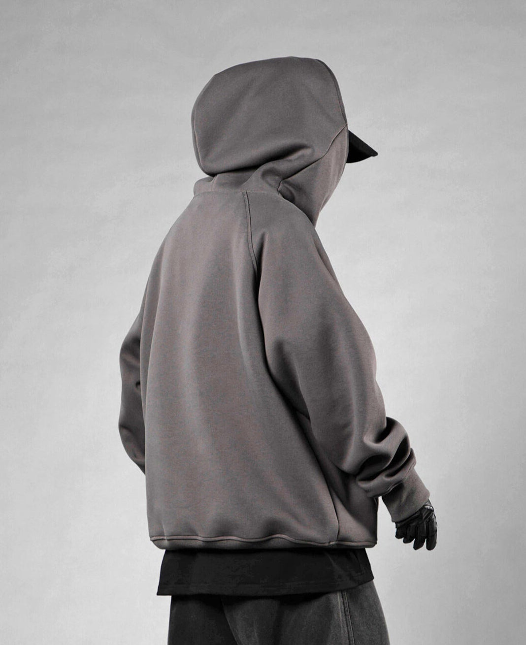 Unisex Grey Layered Hoodie
