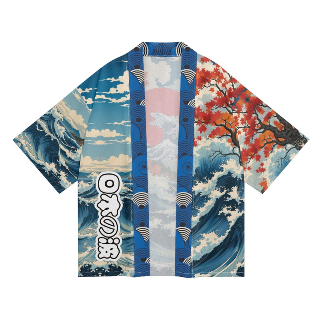 Unisex Blue Oceans Kimono