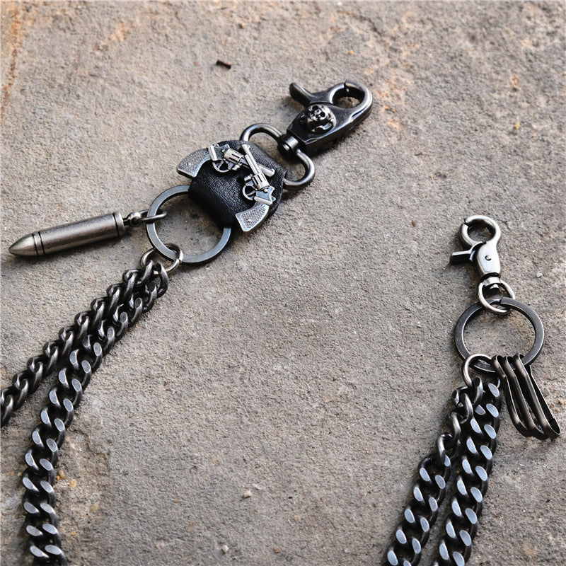 Gun Metal Double-layer Trouser Chain