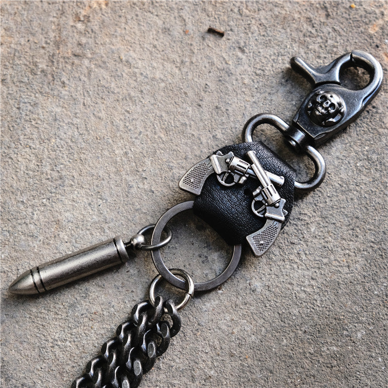Gun Metal Double-layer Trouser Chain