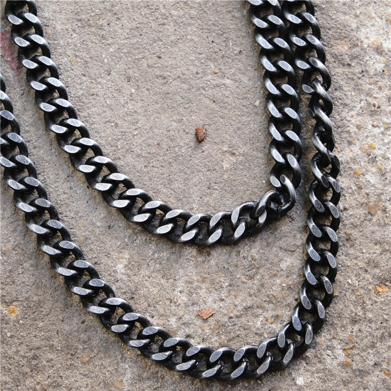 Gun Metal Double-layer Trouser Chain