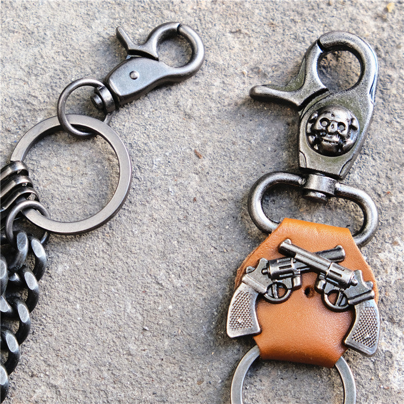 Gun Metal Double-layer Trouser Chain