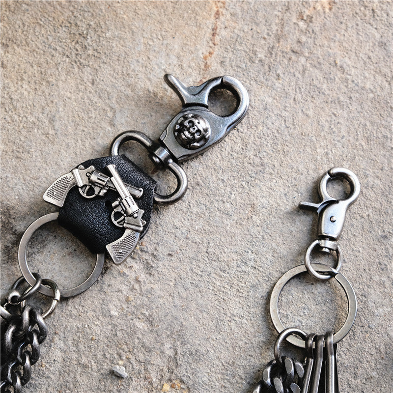 Gun Metal Double-layer Trouser Chain