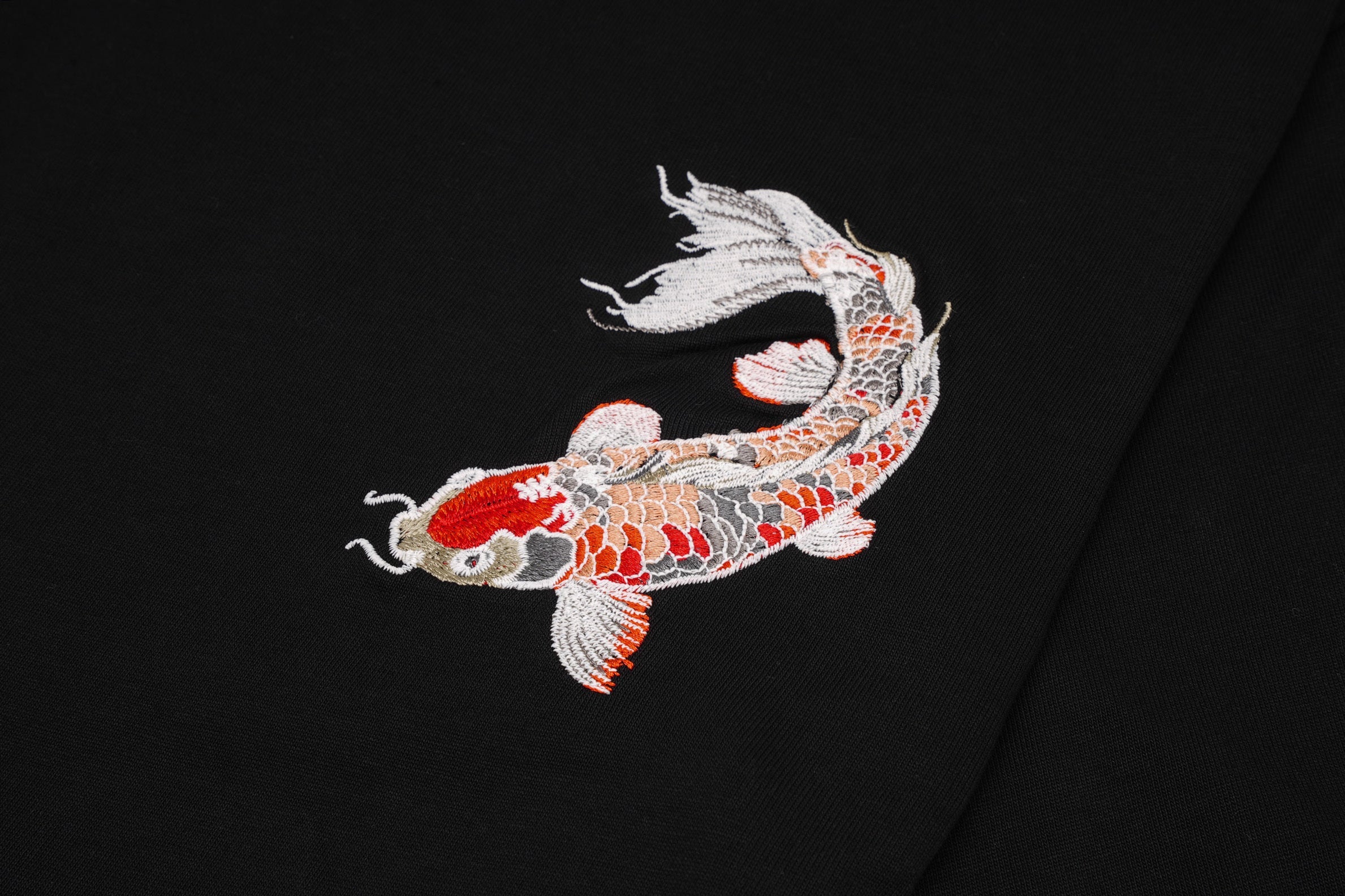 Unisex Koi Fish Embroidered Tee