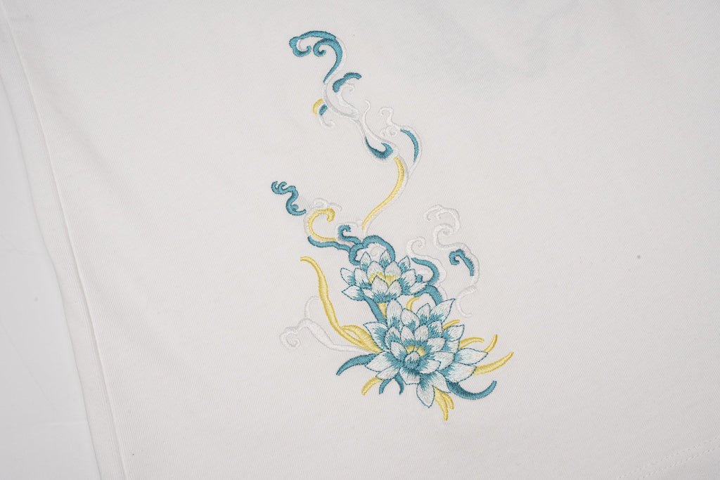 Unisex Blue Kirin Embroidered Tee