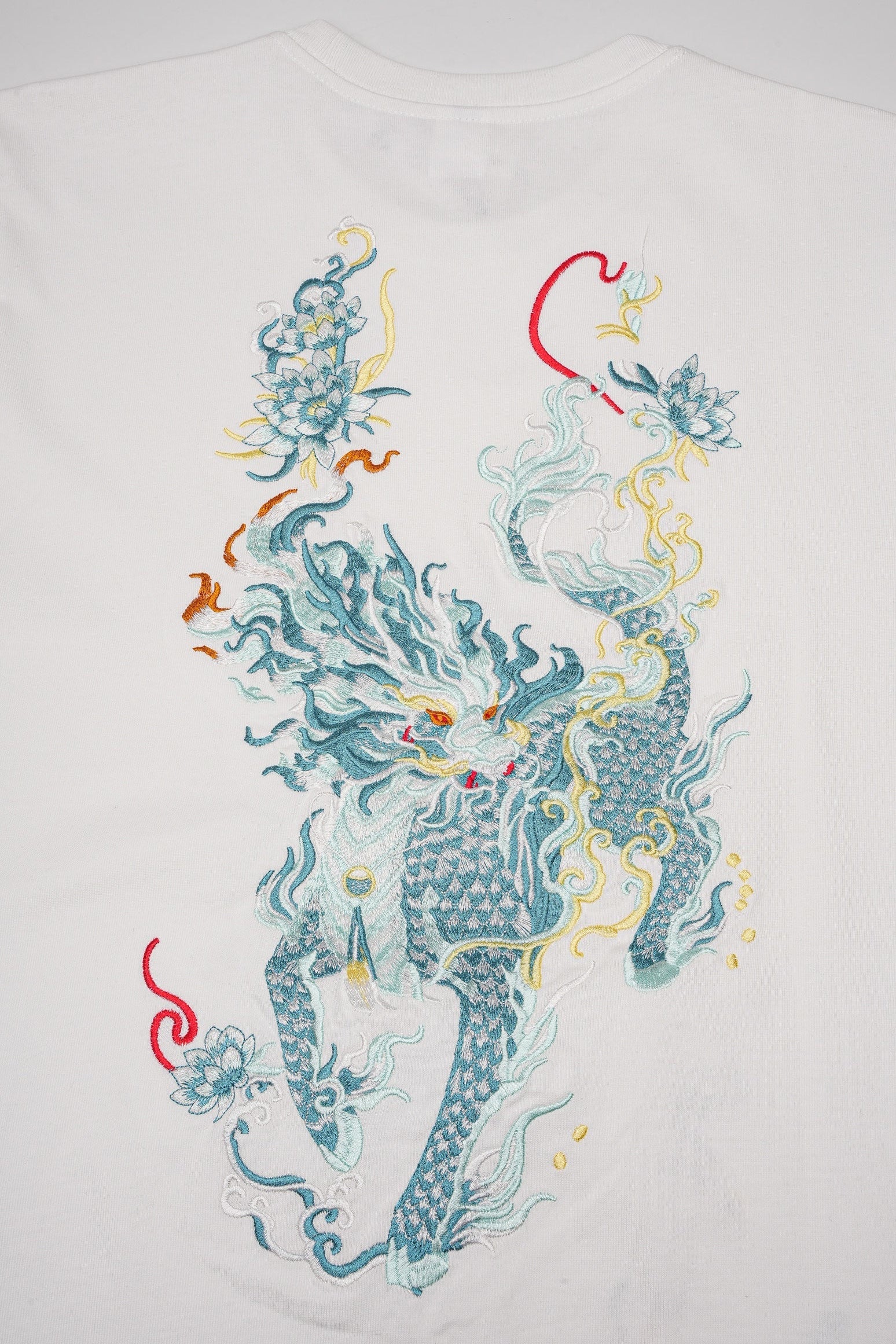 Unisex Blue Kirin Embroidered Tee
