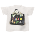 White Designer Bag Streetwear Loose Fit Tee