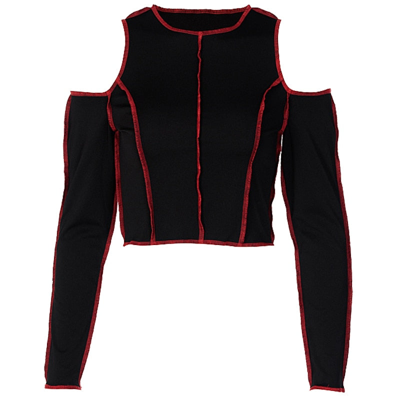 Hollow Out Long Sleeve Tee