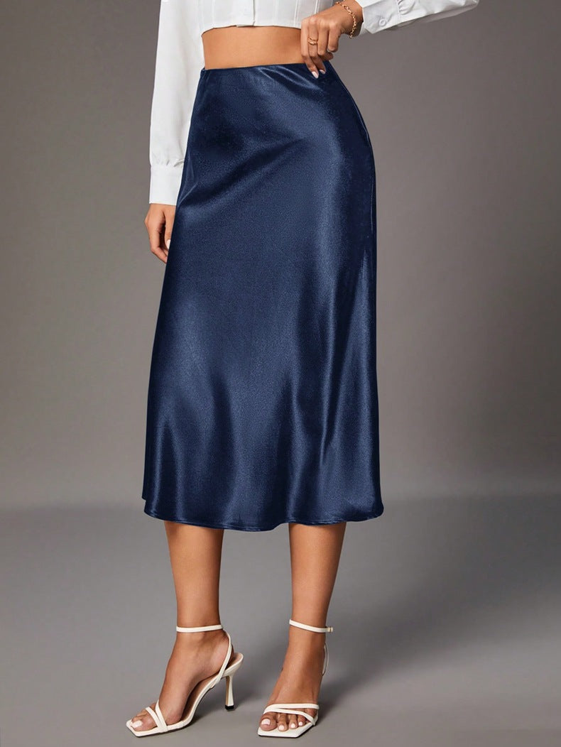 Satin Midi Skirt