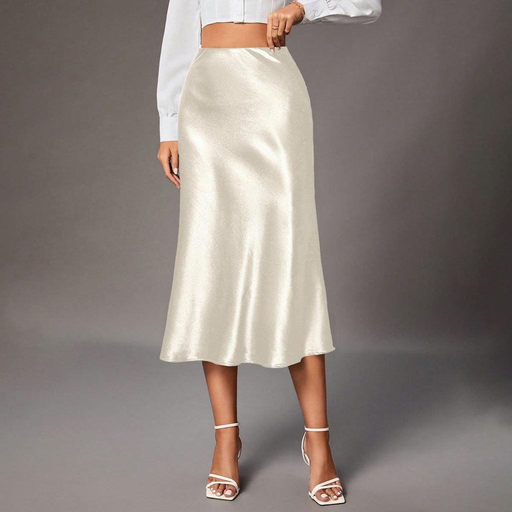 Satin Midi Skirt