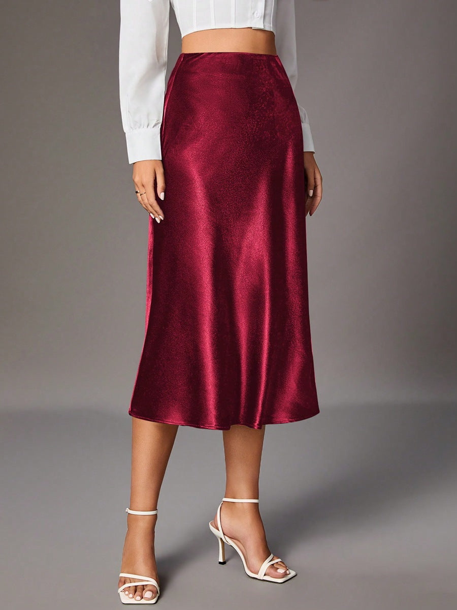 Satin Midi Skirt