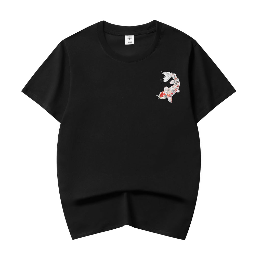 Unisex Koi Fish Embroidered Tee