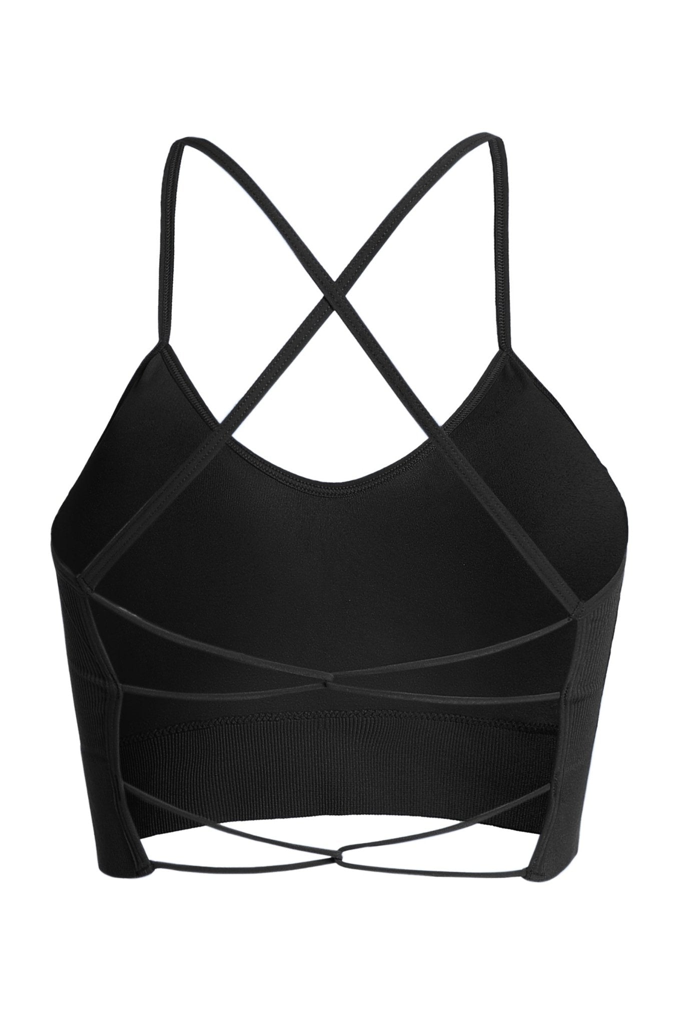 Sport Cross Back Ribbed Padded Sports Bra