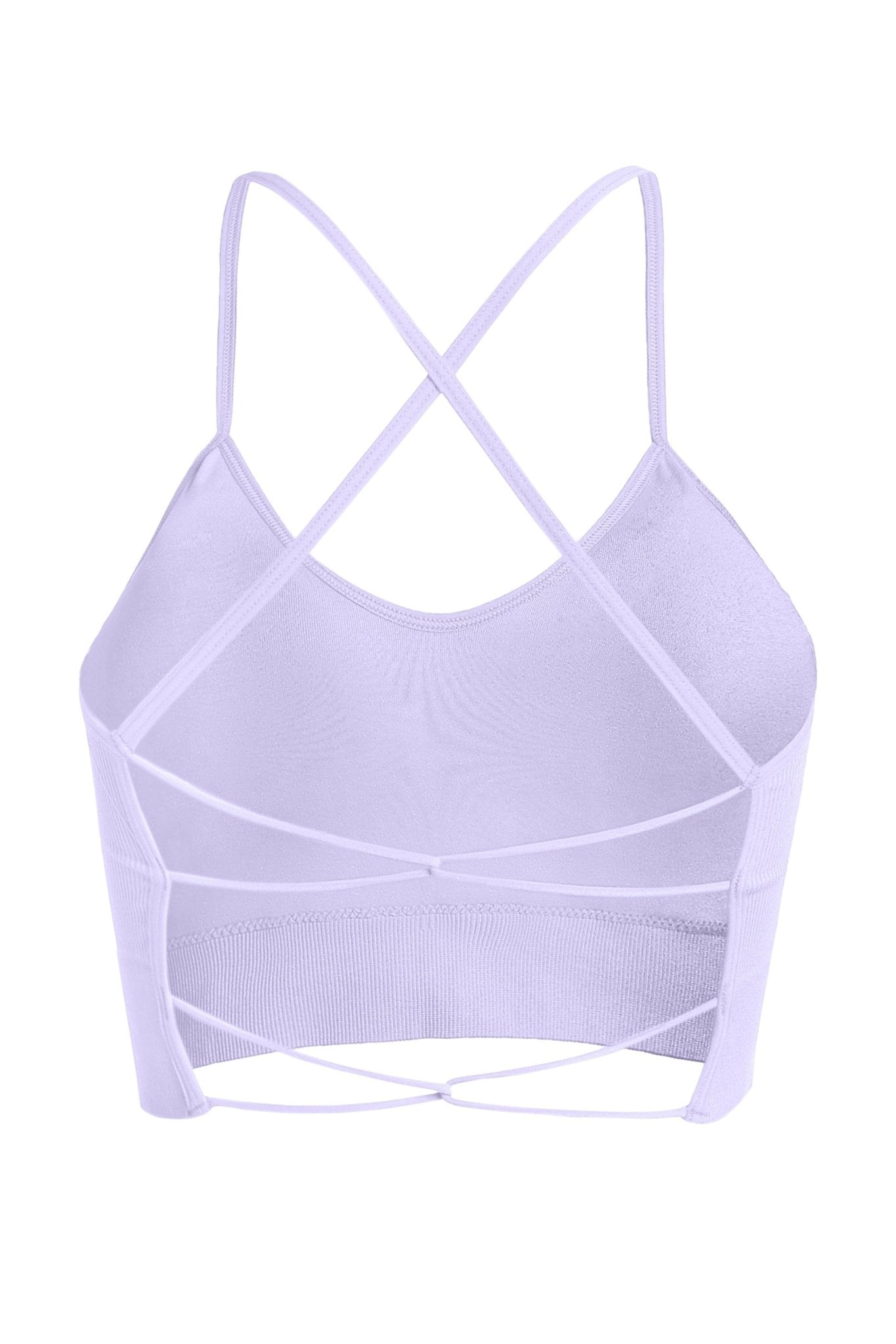 Sport Cross Back Ribbed Padded Sports Bra