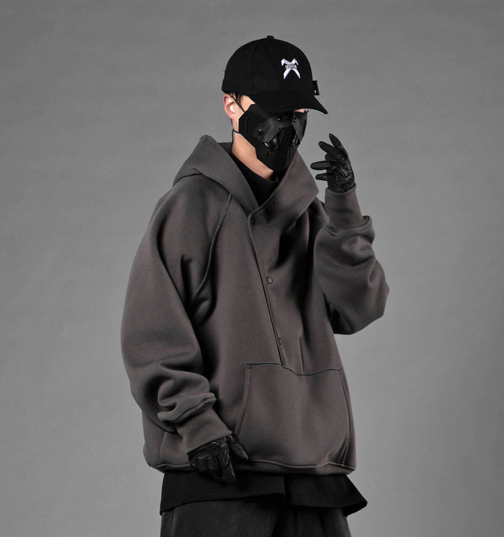 Unisex Grey Layered Hoodie
