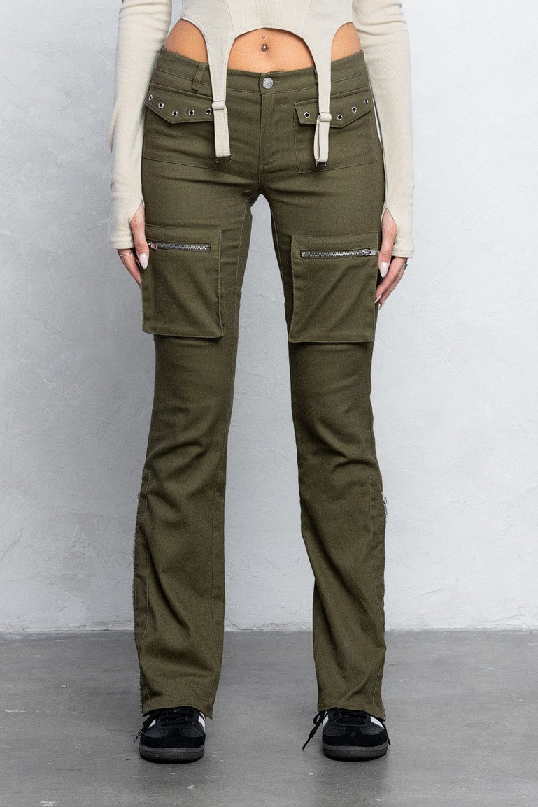 Cargo Bootcut Pants