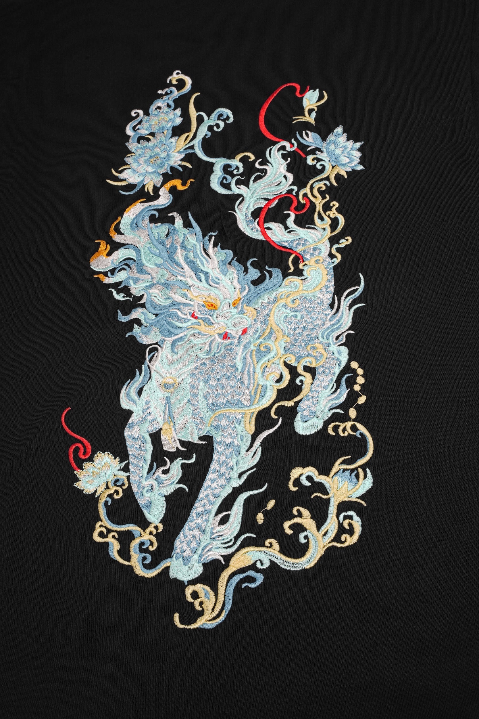 Unisex Blue Kirin Embroidered Tee
