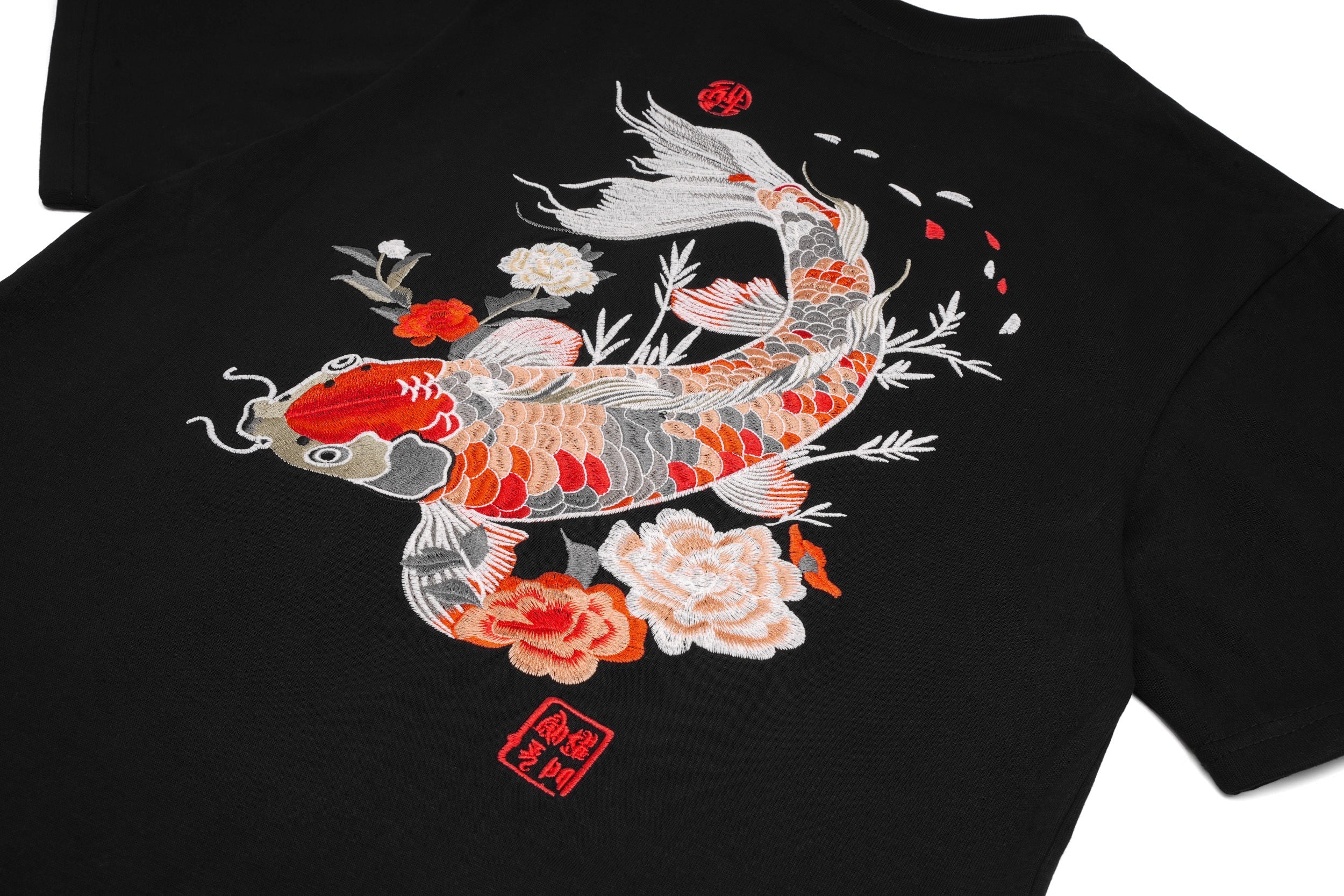 Unisex Koi Fish Embroidered Tee