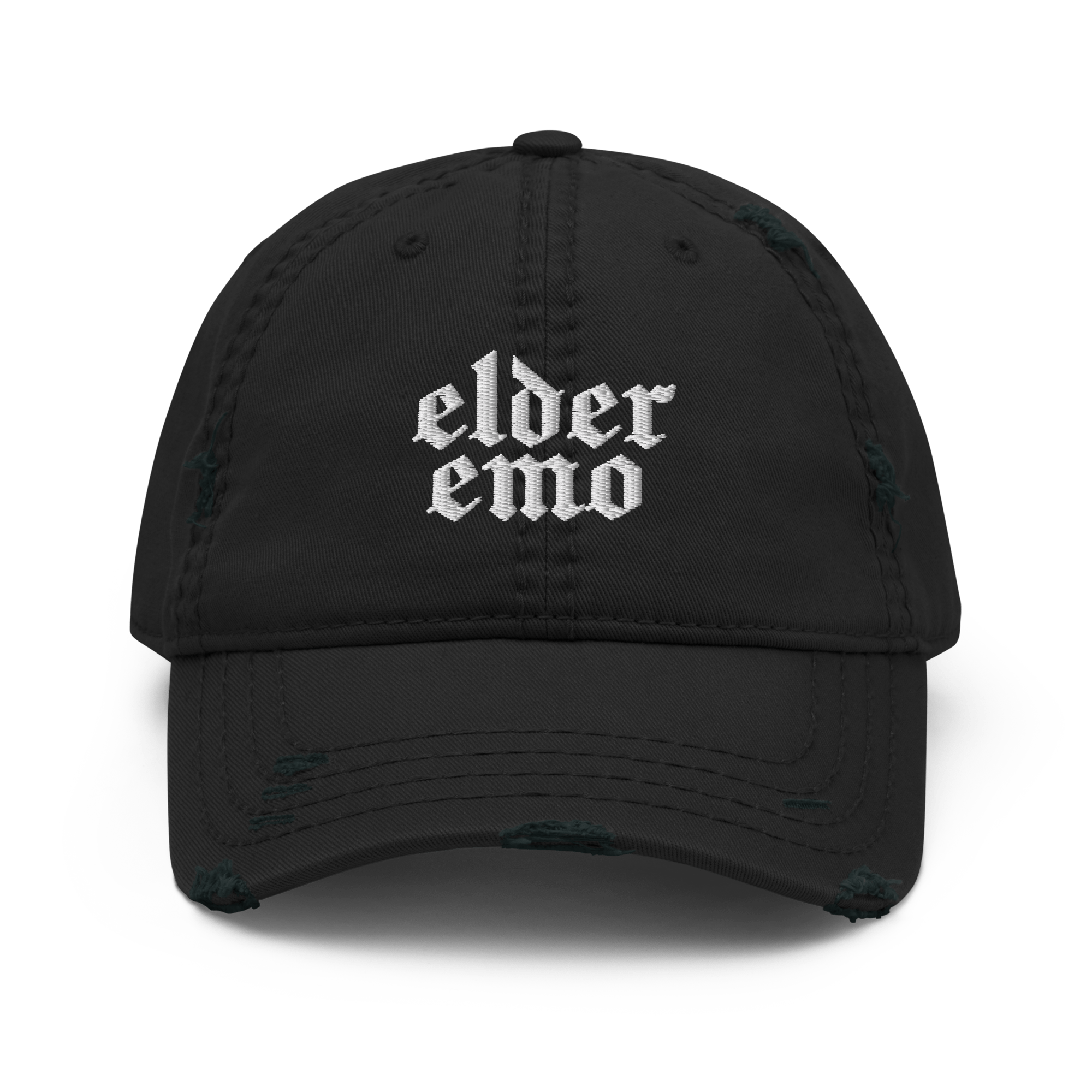 Unisex Elder Emo Distressed Dad Cap