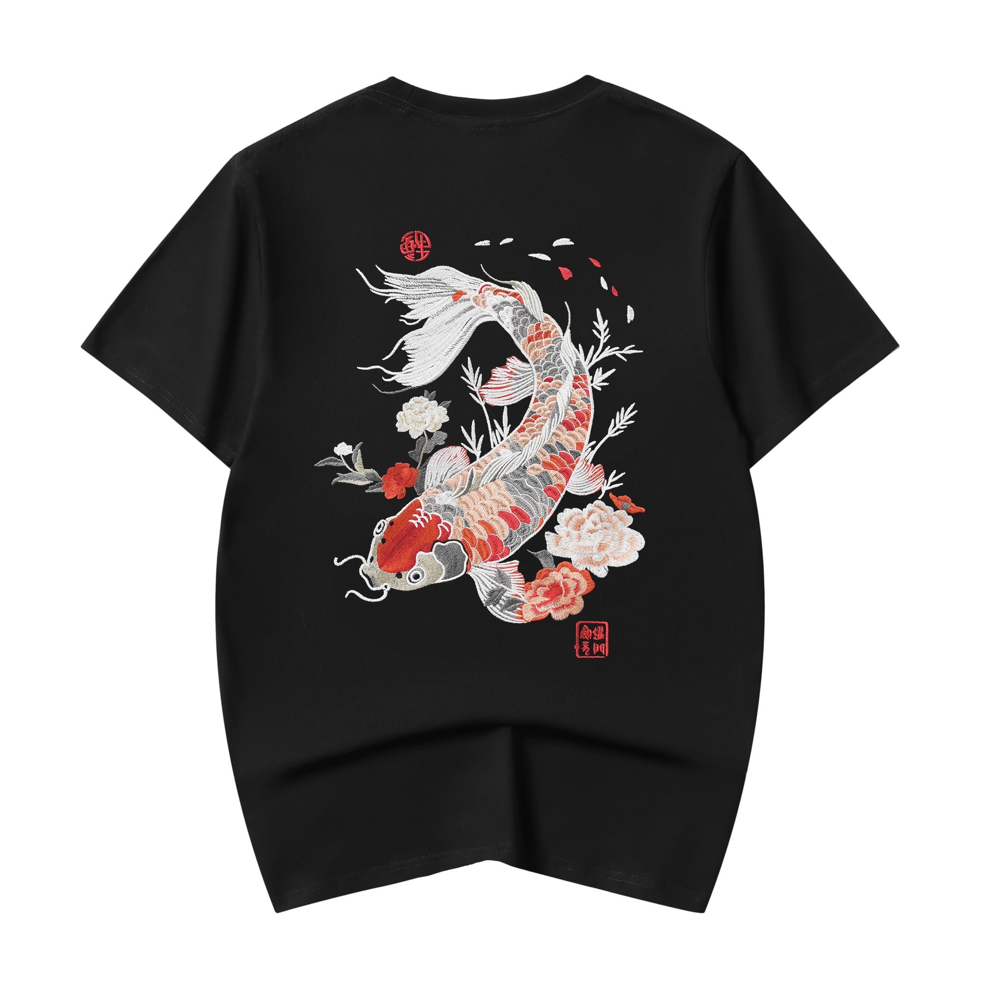 Unisex Koi Fish Embroidered Tee
