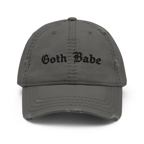 Goth Babe Distressed Dad Hat