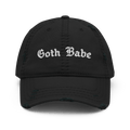 Goth Babe Distressed Dad Hat