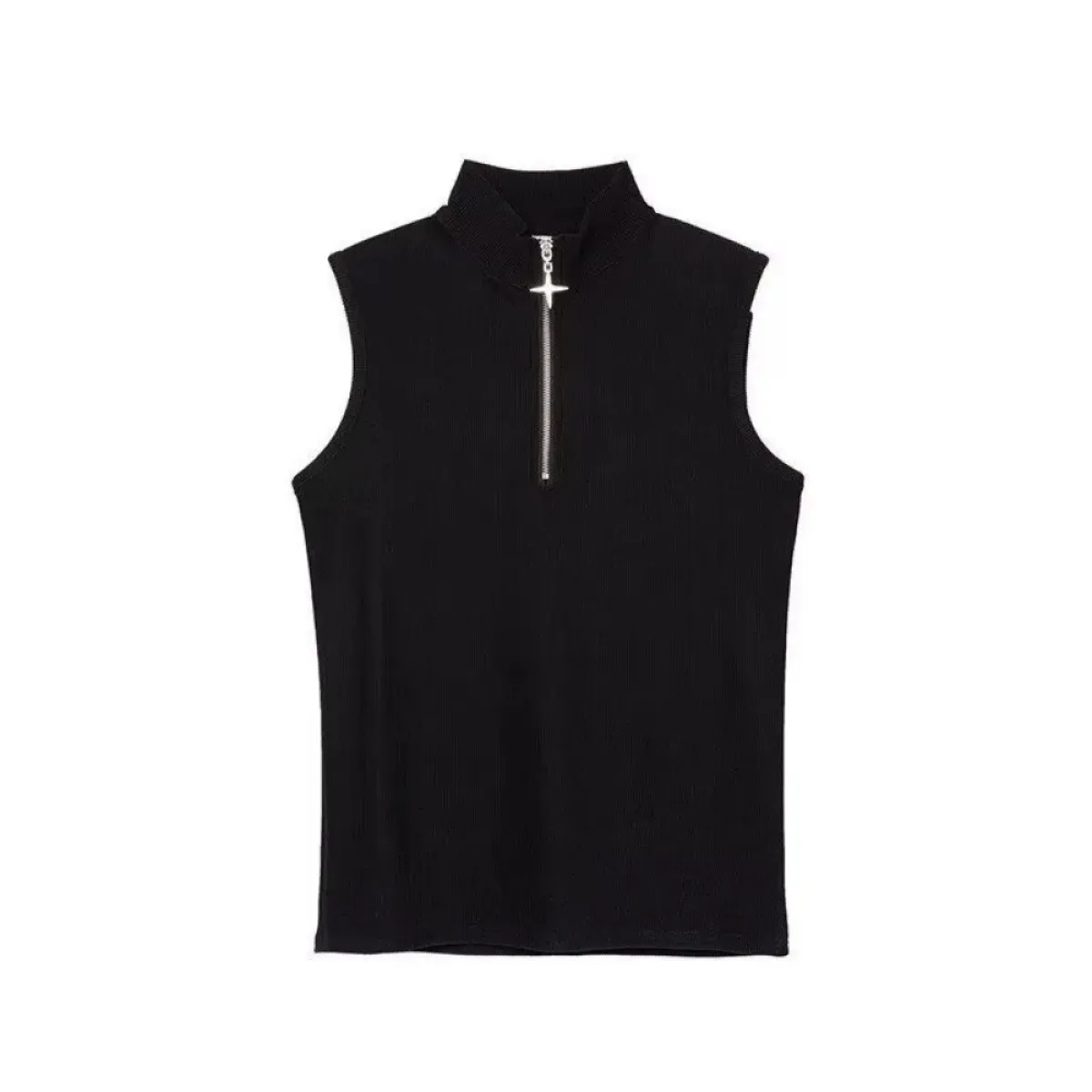 Sleeveless Half Zip Vest