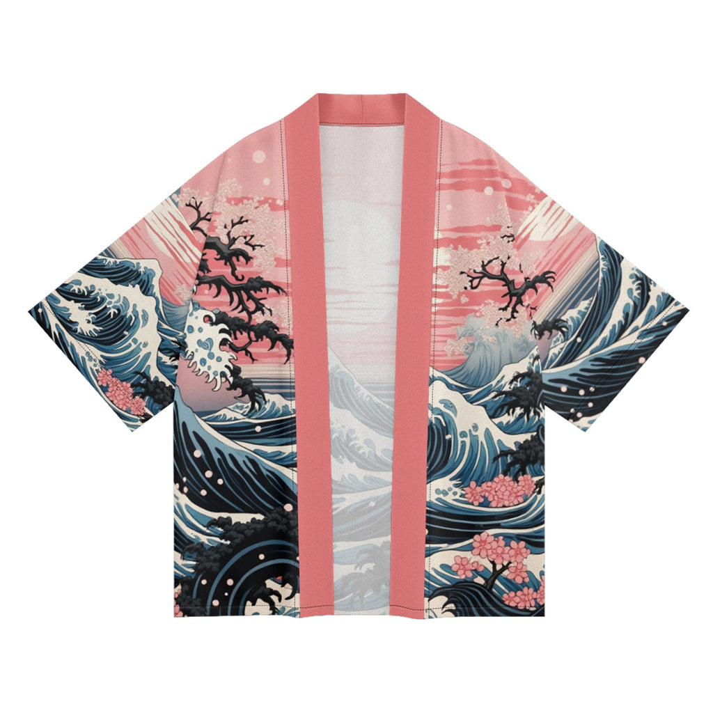 Unisex Sunset Sea Kimono