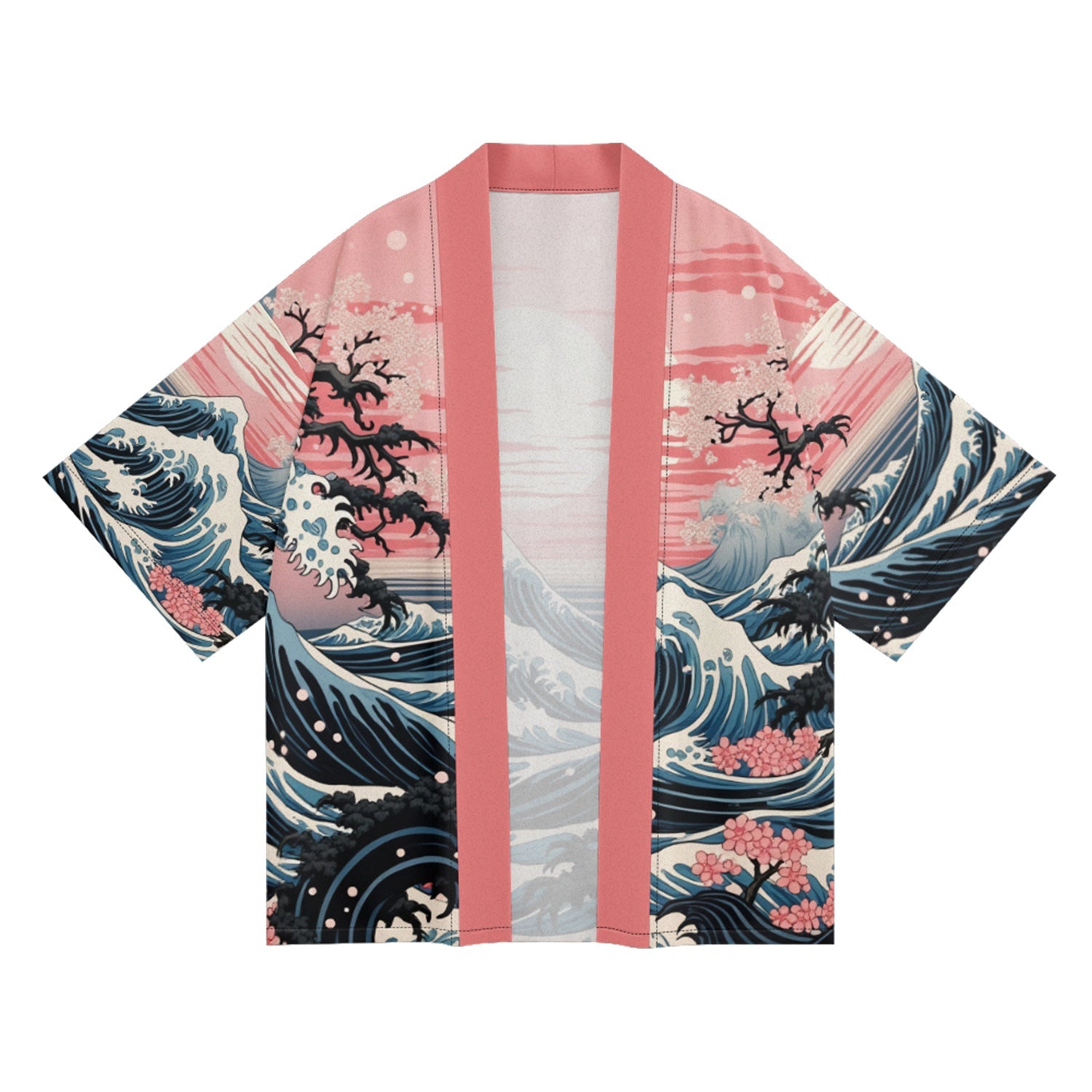 Unisex Sunset Sea Kimono