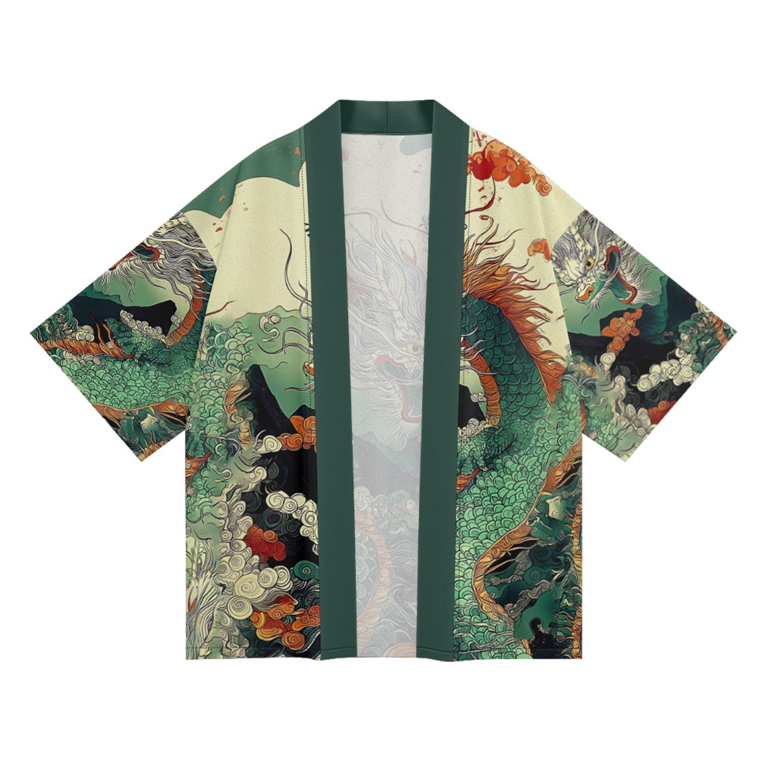 Unisex Green Dragon Kimono