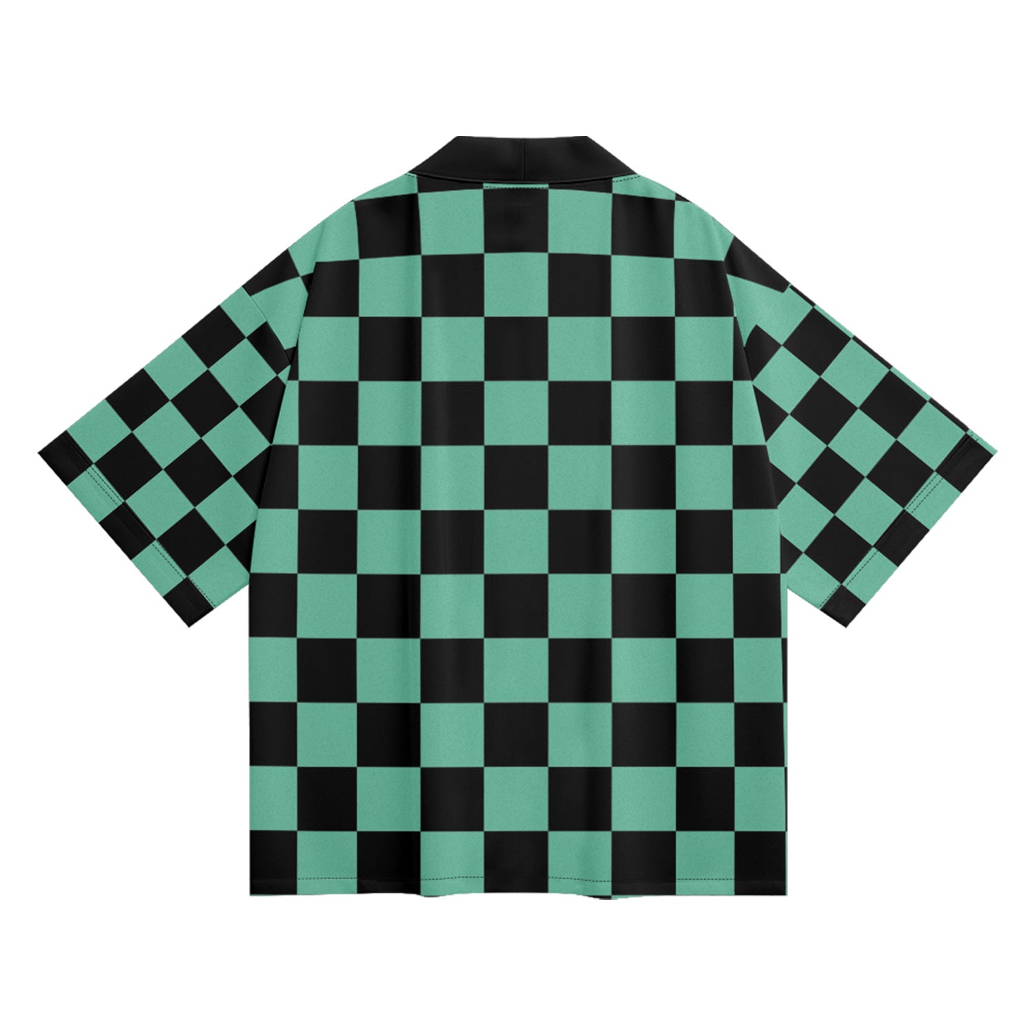 Unisex Green Checkered Kimono