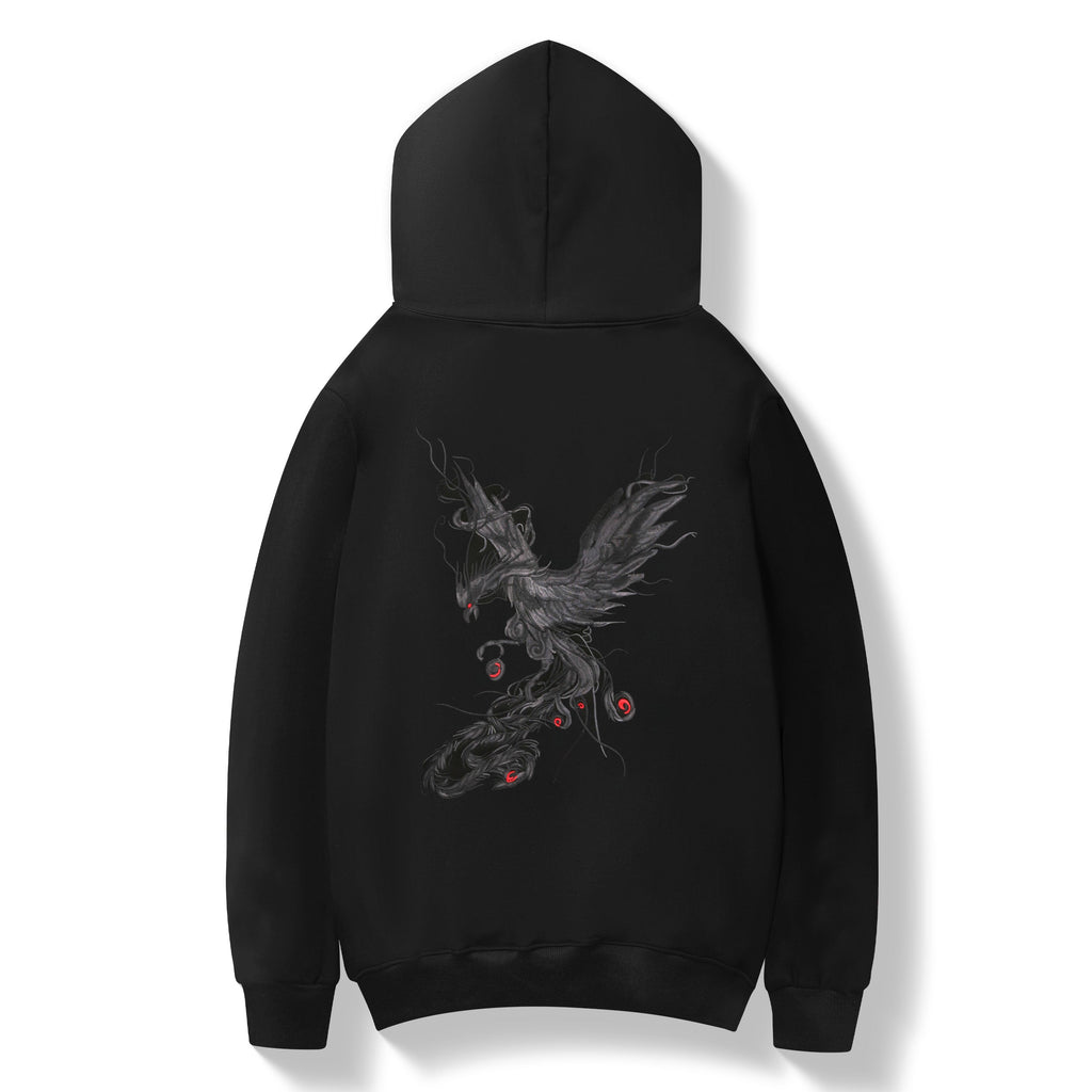 Unisex Striking Phoenix Embroidery Hoodie