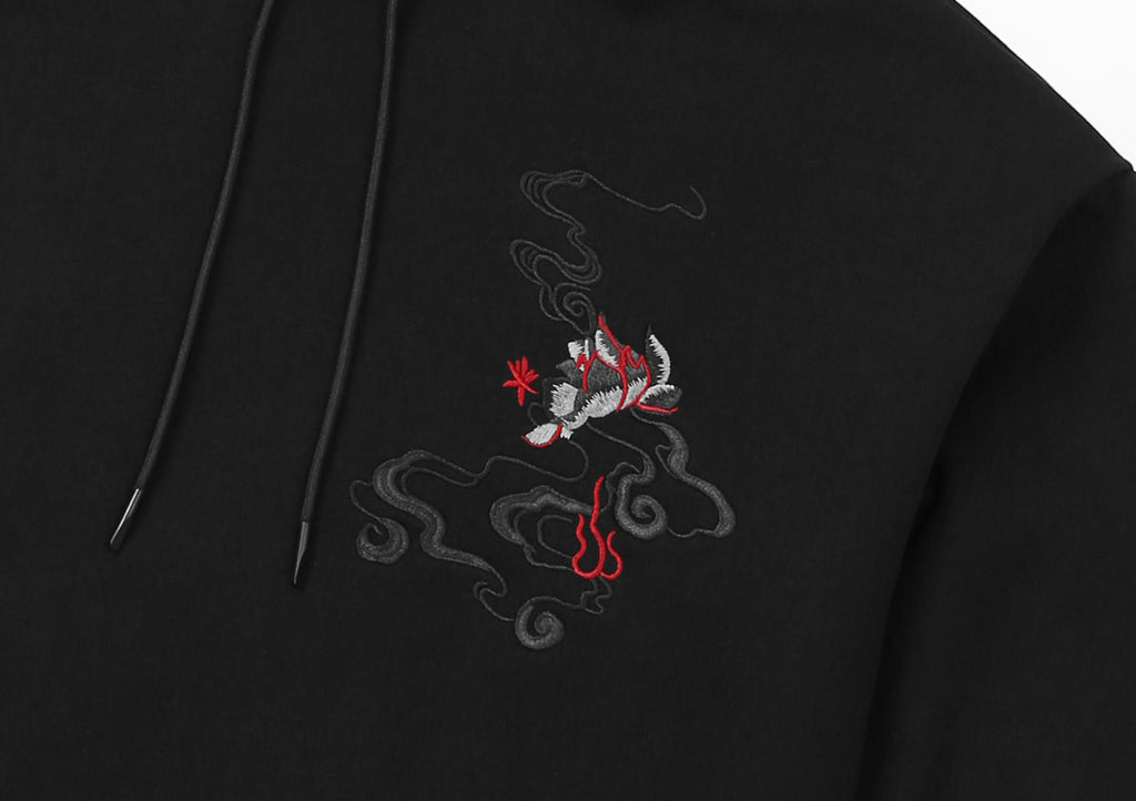 Unisex Striking Phoenix Embroidery Hoodie