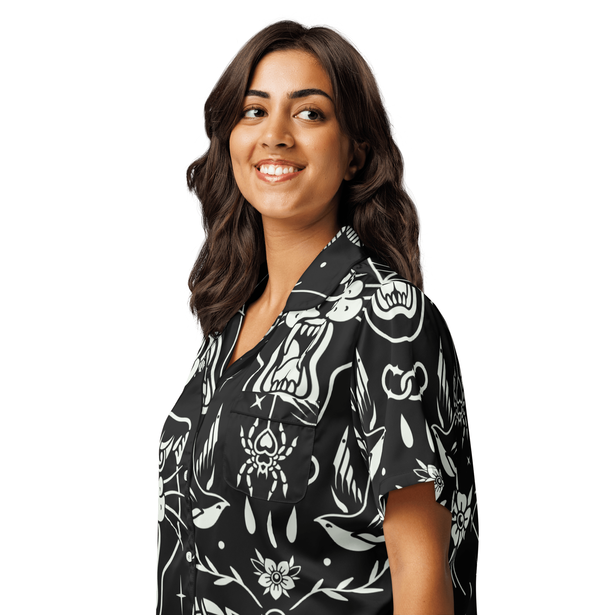 Old School Ink Silky Pajama Top
