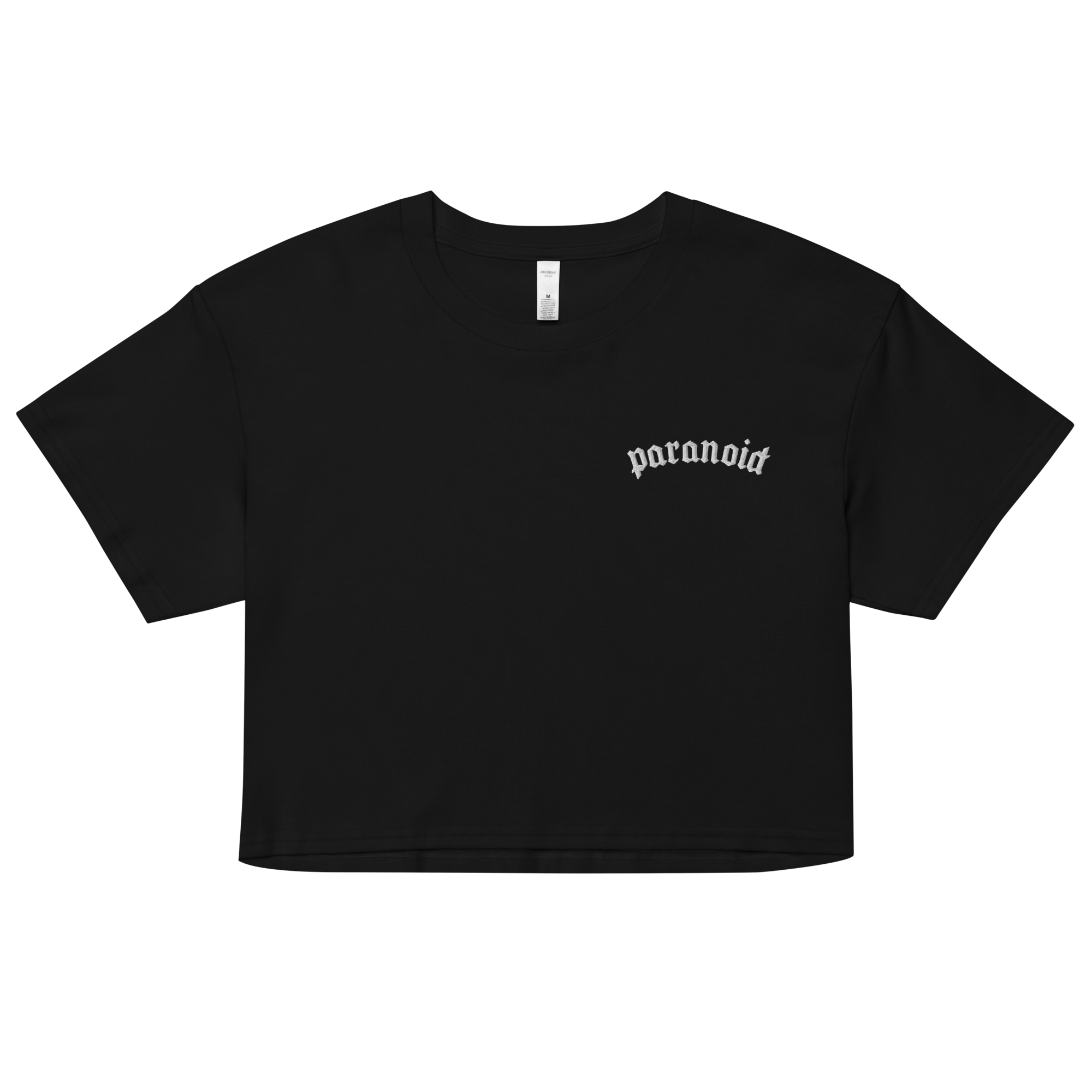Paranoid Embroidered Crop Top